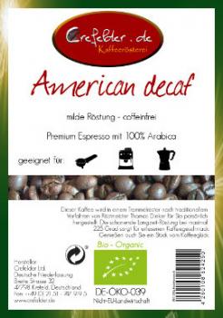 Kaffeerösterei Crefelder American decaf - BIO Kaffeerösterei Crefelder American decaf - BIO