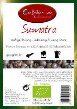 Kaffeerösterei Crefelder Sumatra - BIO Kaffeerösterei Crefelder Sumatra - BIO