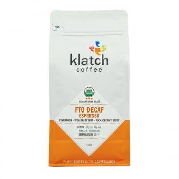 Klatch Coffee FTO Decaf Espresso Klatch Coffee FTO Decaf Espresso
