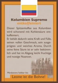 Leone Caffé Kolumbien Coffeinfrei Supremo Leone Caffé Kolumbien Coffeinfrei Supremo