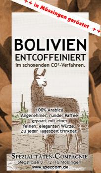 SpezCom Entcoffeinierter Bolivien CO2 (DECAF) SpezCom Entcoffeinierter Bolivien CO2 (DECAF)
