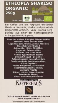 Hagenkaffee Ethiopia Sidamo `Shakiso` Organic Hagenkaffee Ethiopia Sidamo `Shakiso` Organic