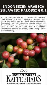 Hagenkaffee Sulawesi Kalossi Grade Hagenkaffee Sulawesi Kalossi Grade